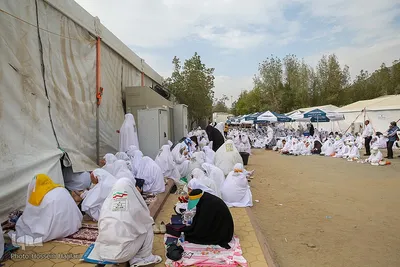 مراسم دعای عرفه حجاج ایرانی در صحرای عرفات