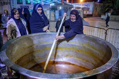 پخت ۱۵ تُن سمنو در شیراز