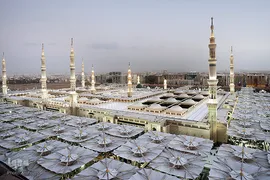 حرم مطهر و نورانی اشرف الانبیاء، حضرت محمد مصطفی(ص) در مدینه منوره