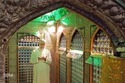 Leader Attends Dust Cleaning Ritual at Imam Reza (AS) Shrine in Mashhad