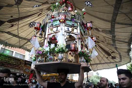 مراسم عزاداری ظهر تاسوعای حسینی در چهارراه گلوبندک