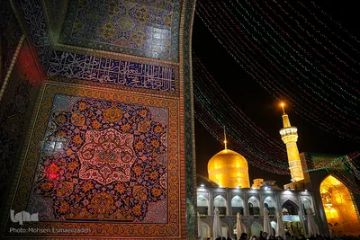حال و هوای حرم مطهر رضوی در شب میلاد حضرت رسول اکرم(ص) و امام جعفر صادق(ع)
