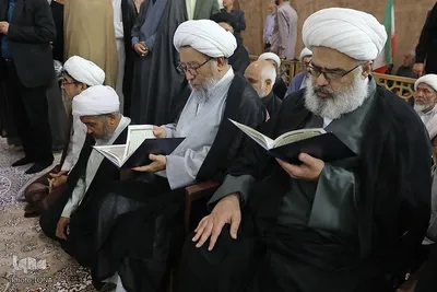 مجلس ترحیم آیت الله فیاض و گرامیداشت شهدای جنگ ۱۲ روزه در حرم بانوی کرامت