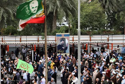 استقبال از پیکر شهید احسان کربلایی‌پور در اهواز