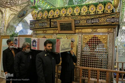 پیکر مطهر شهید حبیب الله حقیقی مهمان آستان مقدس سید علاءالدین حسین(ع)‎‎