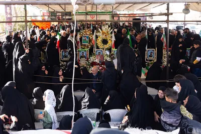 مراسم چهلم شهدای حوادث دی‌ماه در گلستان شهدای اصفهان