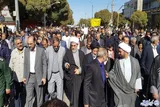 عکس | راهپیمایی مردم بوئین‌زهرا در روز ۱۳ آبان