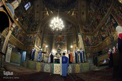 مراسم "تقدس آب" در کلیسای وانک اصفهان