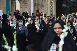 مراسم تعویض پرچم آستان مقدس حضرت عبدالعظیم حسنی(ع)