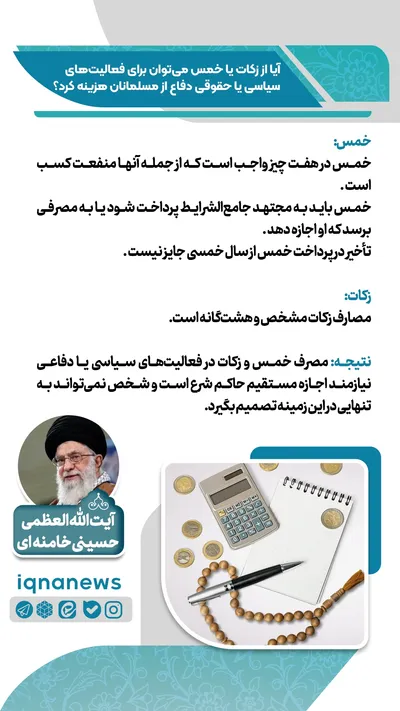 هزینه زکات و خمس در فعالیت‌های دفاع از مسلمانان