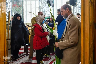 مراسم غبارروبی گلزار شهدای امامزاده محمد(ع) کرج با حضور قرآنیان بسیجی البرز‎
