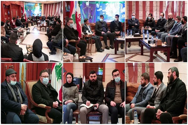 زيارة وفد من اللجنة الشبابية لدعم فلسطين للمستشار الثقافي الايراني لدى لبنان + صور