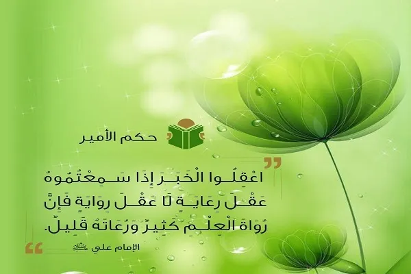 ضرورة التعقّل في الخبر من منظور الامام علي(ع)