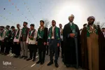 استقبال از حافظان قرآن و ادای احترام به شهدای حرم شاهچراغ(ع)‎‎