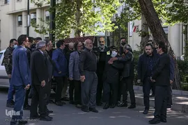  تشییع پیکر مرحوم عماد افروغ در مسجد دانشگاه تهران

