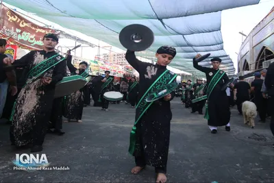 حضور دسته جات عزاداری در بین الحرمین در آستانه اربعین حسینی