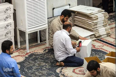 آماده‌سازی بسته‌های ارزاق «طرح ضیافت امام حسن مجتبی(ع)» در اهواز 