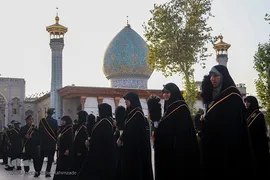 سیاه‌پوشی حرم مطهر حضرت شاهچراغ(ع)