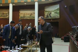 علیرضا زاکانی، نماینده سابق مردم تهران در مجلس شورای اسلامی در آیین ملی چهل سالگی انقلاب اسلامی