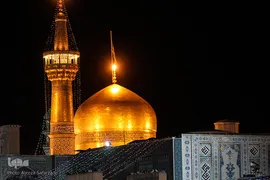 حرم مطهر رضوی در شب میلاد حضرت رضا(ع)