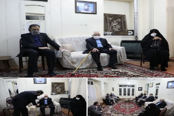 دیدار استاندار چهارمحال‌وبختیاری با خانواده شهید آقابزرگی