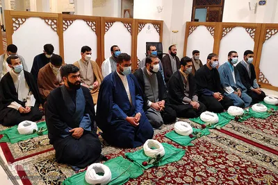 مراسم عمامه گذاری طلاب در اعیاد شعبانیه‎‎
