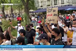 Une manifestation à Paris en soutien aux Ouïghours