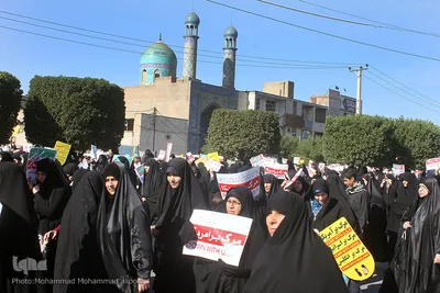 راهپیمایی مردم اهواز در حمایت از اقتدار نظام اسلامی