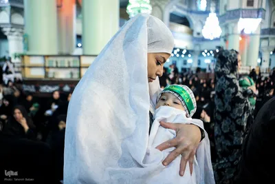 مراسم شیرخوارگان حسینی در حرم عبدالعظیم حسنی