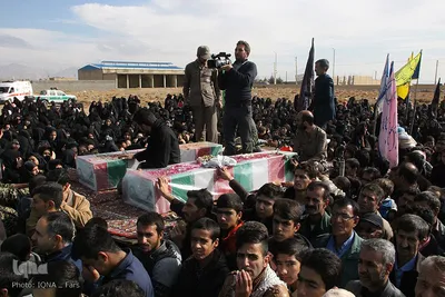تشییع پیکر دو شهید گمنام در شهرستان بوانات فارس