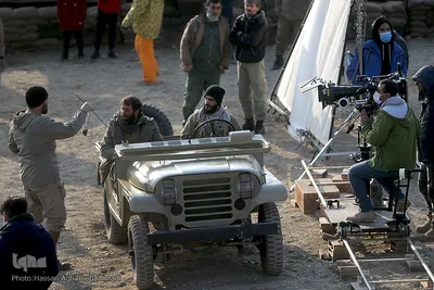پشت صحنه فیلم سینمایی «تک تیرانداز» در شهرک سینمایی دفاع مقدس