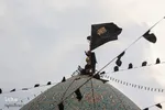آیین تعویض پرچم گنبد آستان حضرت شاهچراغ (ع)‎‎