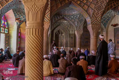 بازدید شرکت کننده طلاب حاضر در دوره تربیت مربی بین‌الملل از مسجد نصیرالملک شیراز ‎‎