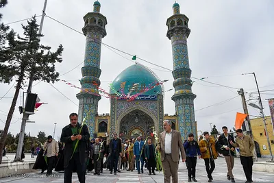 مراسم غبارروبی گلزار شهدای امامزاده محمد(ع) کرج با حضور قرآنیان بسیجی البرز‎