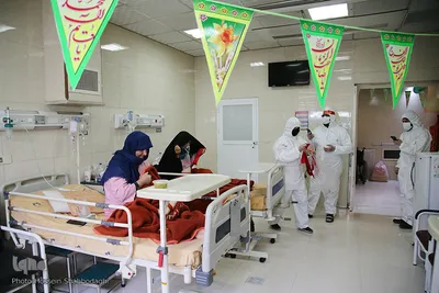 جشن نیمه شعبان در کنار بیماران کرونایی
