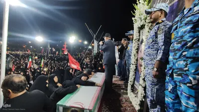 تشییع پیکر شهید «احمد رضایی کمال‌آباد» در نایین