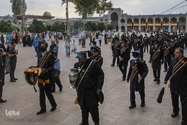آیین تعویض پرچم گنبد آستان حضرت شاهچراغ (ع)‎‎