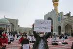 تجمع ورزشکاران مشهدی در محکومیت هتک حرمت به ائمه اطهار(ع)
