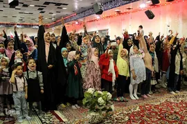 اجتماع عظیم دخترانه «من دختر قاسم سلیمانی هستم» در گلزار شهدای مزار پایین زنجان