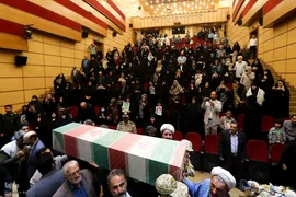 گزارش مراسم بزرگداشت آیت الله اشرفی اصفهانی و تشییع پیکر پاک شهید گمنام