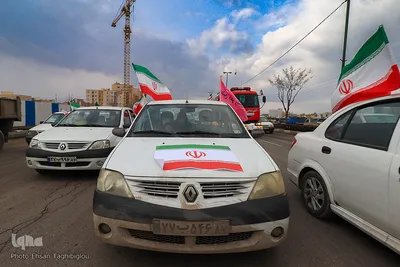 راهپیمایی خودرویی در زنجان