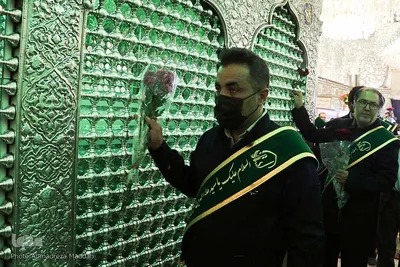 تجدید میثاق خدام حرم مطهر حضرت سیدعلاءالدین حسین(ع) با حضرت احمدبن موسی(ع)‎‎