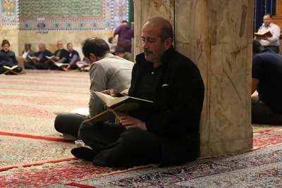 مراسم جزءخوانی قرآن در حسینیه کربلایی‌های یزد‎