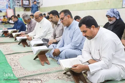 جزءخوانی قرآن در مسجد امام موسی کاظم(ع) کارون