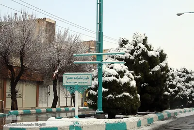 اولین برف زمستانی در یزد