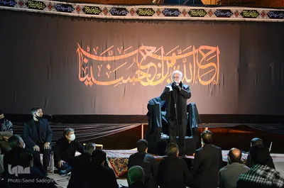 مراسم عزاداری شب سوم محرم در محوطه باز مصلی تبریز