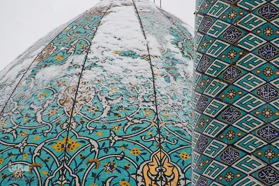 نمای برفی میراث فرهنگی شیراز