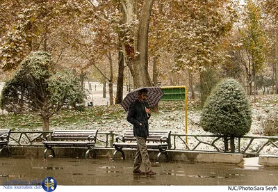 بارش برف پاییزی در تهران