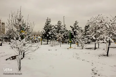 ⁨بارش برف در تبریز⁩