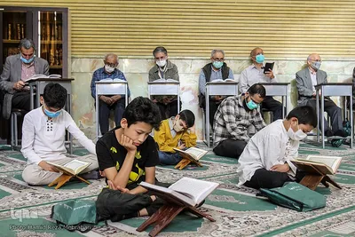 محفل انس با قران در مسجد صاحب‌الزمان سعادت آباد